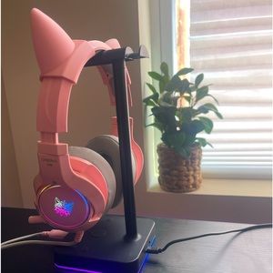 Headset with Mic & Holder Bundle for gaming , office , desk , work from home.